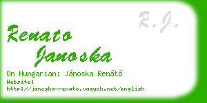 renato janoska business card